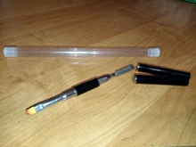 1 Pc doble lado arte de uñas cepillo UV Gel pluma dibujo cepillado Tip de uñas de acrílico constructor de uñas de arte herramienta