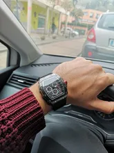 Reloj deportivo con esfera grande para hombre, cronógrafo de cuarzo, militar, dorado, de lujo, Hip-Hop