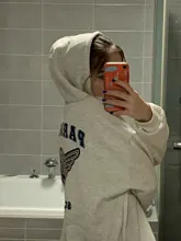 Sudadera de gran tamaño con cremallera para mujer, ropa de calle holgada de manga larga, chaqueta de estilo coreano, tops con cremallera para mujer, Sudadera con capucha negra 2020