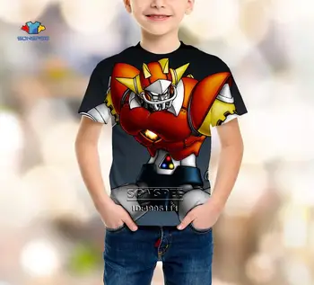 

SONSPEE 3D Print Japan Anime UFO Robot Grendizer Kid Toddler Casual Tshirt Summer T-shirt O-neck Boy Girl Top Tees Short Sleeve