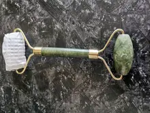 Facial-Massage-Roller Guasha-Board Face-Lift Jade-Stone Relaxation Body-Skin Double-Heads