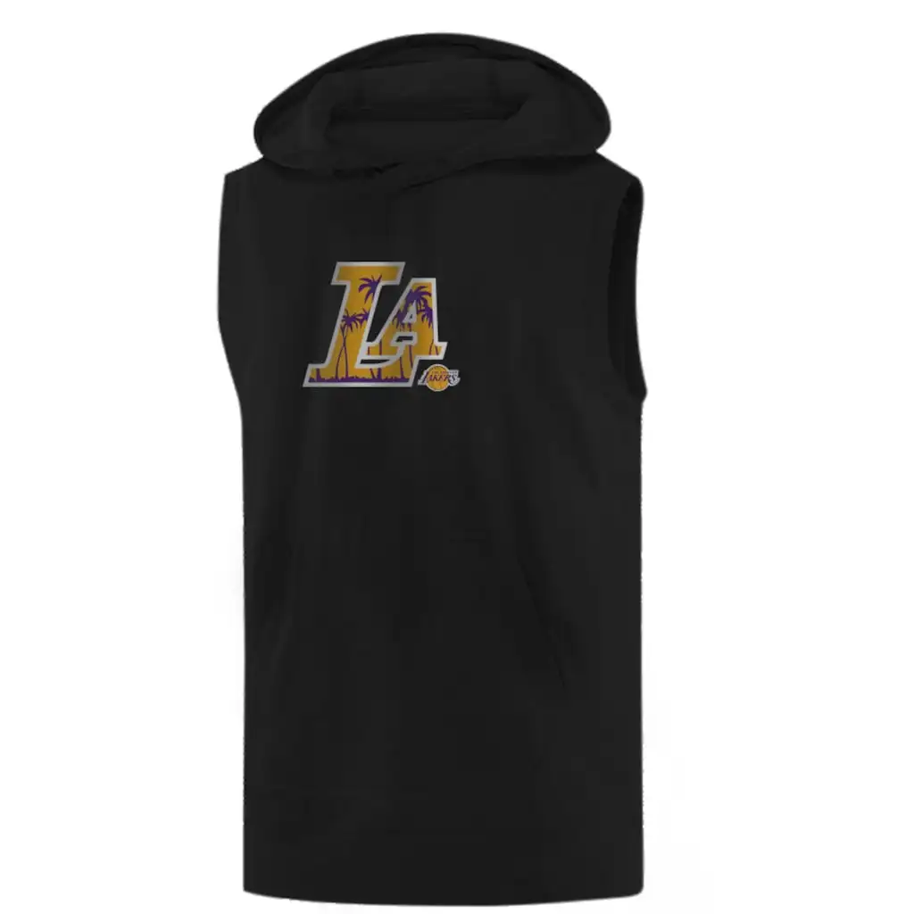lakers cut off hoodie