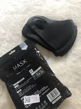 Mascarilla facial lavable y reutilizable de algodón, máscara protectora, color negro, 10 unidades