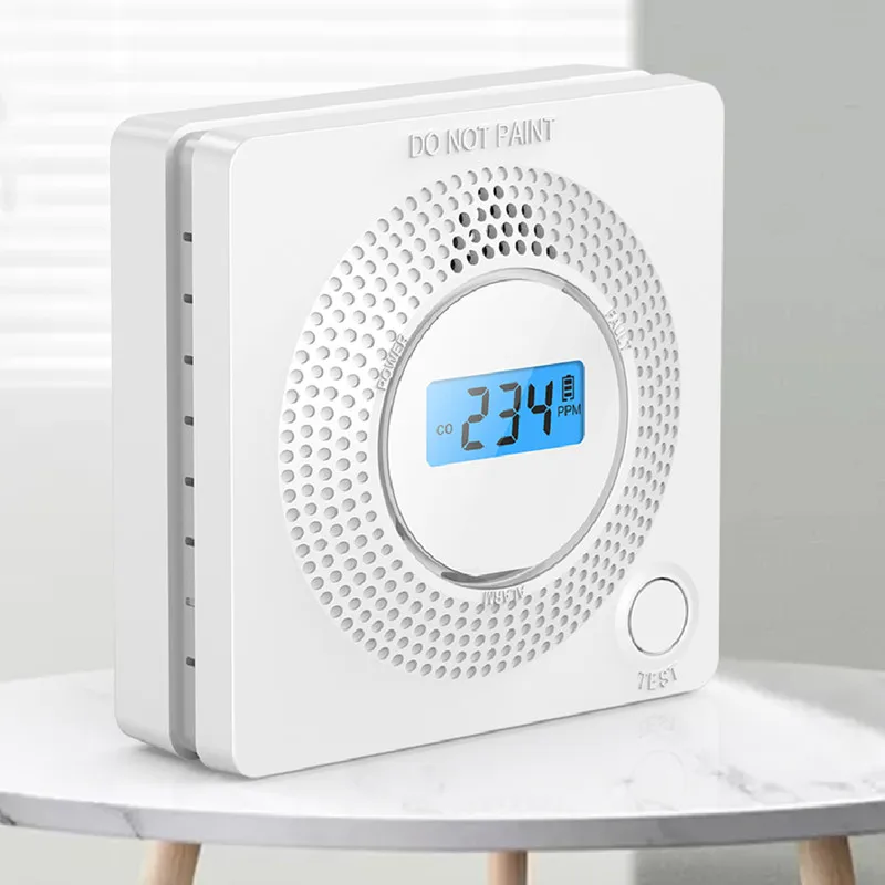 Sensor de monóxido de carbono, pantalla LCD de concentración, sirena, sonido, CO, Detector de alarma de Gas