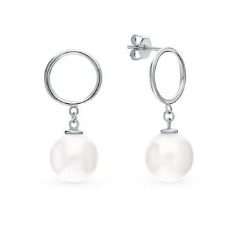 

Silver earrings with pearls sunlight sample 925