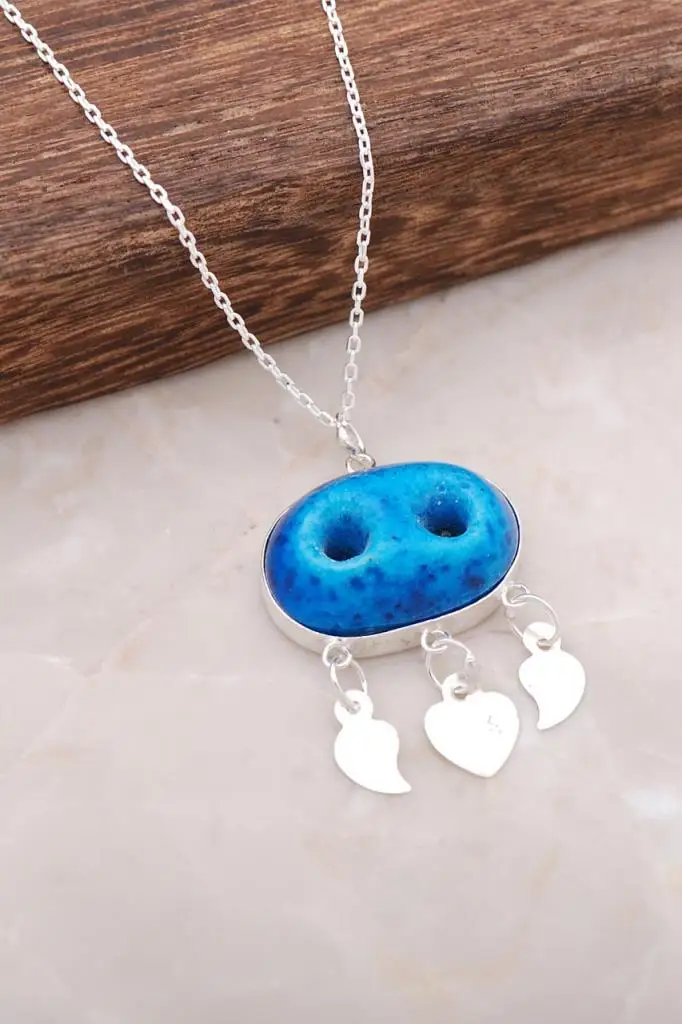 

Syriac Evil Eye Silver Necklace Hand Made Silver Jewellery