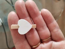 20 unids/pack Mini corazón de madera pinza Clips de papel fotográfico Peg Pin arte broches para tarjetas casa decoración boda SD y hola