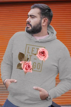 

Angemiel Wear Let It Go Gray Men 'S Hooded Sweatshirt