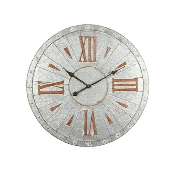 

CLEP wall Clock with metal effect-Steel-Ø 68x3 cm