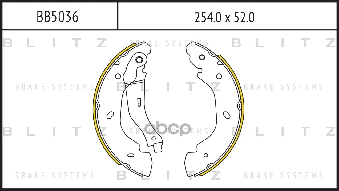 Колодки Тормозные Барабанные Blitz Bb5036 Blitz арт. BB5036