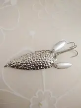 Goture 1PC Fishing Lure Metal Spoon Spinnerbait Double Rotating Hard Artificial Baits