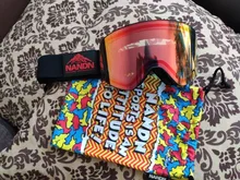 Snowboard Goggles Skiing Eyewear Double-Lens Adult UV400 Anti-Fog Men Women