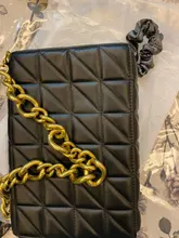 Bandoleras acolchadas con cadena gruesa para mujer, bolsos de mano acolchados, de marca, 2020