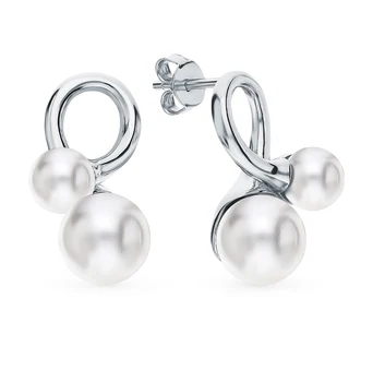

Silver earrings with pearls sunlight sample 925