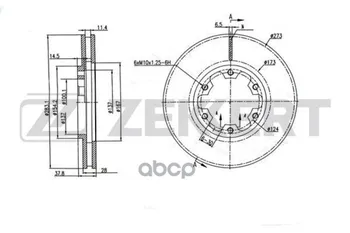 

TORM disc. Before. Nissan Navara (D22) 00-zekkert art. bs-6199