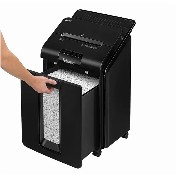 Микрорезальный Шредер для бумаг Fellowes AutoMax100M черный