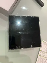 MiniTiger-Interruptor táctil de pared, estándar de la UE/Reino Unido, 1 entrada y 1 vía, Panel de interruptor de cristal blanco, 220-250V, solo función táctil