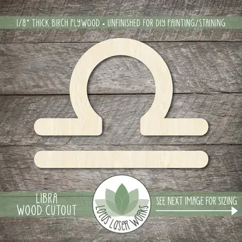 

Wood Libra Zodiac Symbol Cutout, Wooden Zodiac Symbols, Libra Astrological Signs Shape