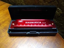 Blues Harmonica Educational-Toy Musical-Instrument 10-Holes Key of with Case Children
