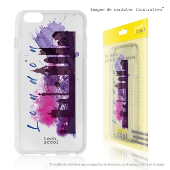 

FunnyTech®Stand case for Huawei Y6 Silicone 2019/Honor 8A L Skyline London momnumentos