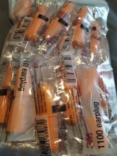 3M-tapones para los oídos de espuma tipo bala, 1100, antiruido, para dormir, naranja