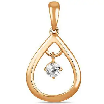 

Lucas gold pendant with 1 cubic zirconia in red gold