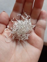 100 unids/lote pendientes Carven 925 de color plata de cobre oído cables pendientes gancho para DIY pendientes de joyería suministros Accesorios