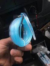 5M Interior del coche luz de neón guirnalda cable EL alambre de la cuerda de alambre de tubo ambiente tira de LED decoración tubo flexible 8 colores de Led