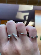 Nueva moda de lujo 4 unids/set estilo coreano anillos Simple Joker de Metal anillo de dedo plateado ajustable para el regalo de las mujeres, anillo de