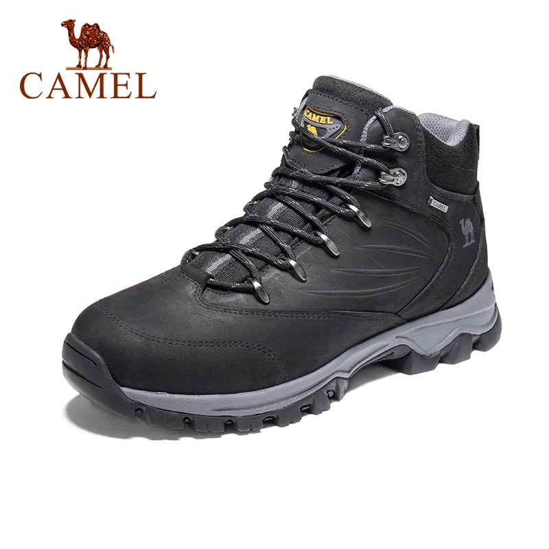 755Black CAMEL походные ботинки мужские и женские Треккинговые зимние кроссовки противоскользящие водонепроницаемые уличные прочные - Цвет: 755Black