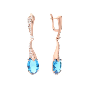 

Silver earrings with alpanite and cubic zirconia sunlight sample 925