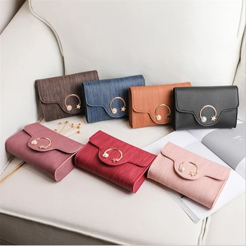 

2020 Fashion Trend Ladies Solid Color Small Square Bag Korean Personality Metal Moon and Star Decorated Cross-body Handbags