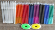 Juego de bolígrafo recargable, conjunto de boli borrable y recambiable, con carcasa lavable, mango de 0,5mm y cartuchos de recambios, tinta de 7 colores, ideal para la escuela y la oficina, 59 unidades