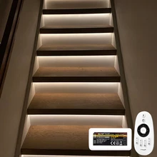 

15 Steps Bright White 4000K 0.5M Stair light strip with Milight remote-Plug and Play
