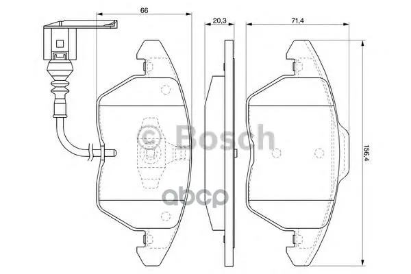 Колодки Тормозные Дисковые Audi A3/Volkswagen G5/Passat 06/Touran 0306/Caddy 04 Пер. Bosch арт. 0986424797