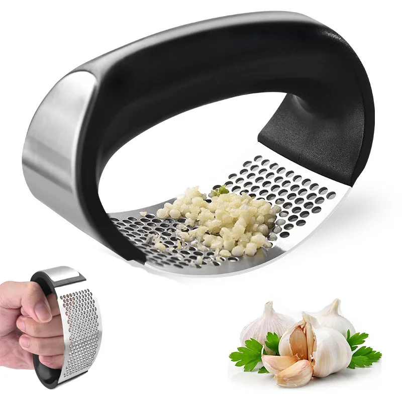 Stainless-Steel Manual Garlic Press Crusher Squeezer Masher Kitchen Tools Sets Stainless-Steel Manual Garlic Press Crusher Squeezer Masher Kitchen Tools Sets