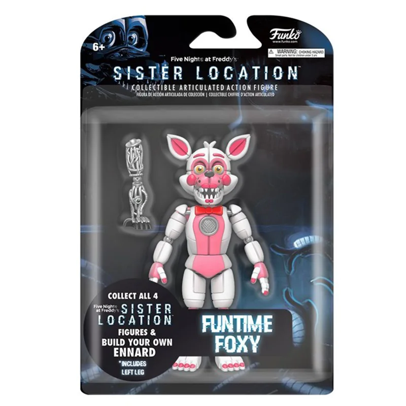 Подвижная фигурка ФНАФ Фантайм Фокси Пять ночей с Фредди Funtime Foxy Sister Location Five Nights at Freddy’s