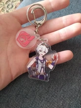 Genshin-Llavero acrílico de juego de Anime, delicado llavero de coche delicado, decoración para llaves, anillo de regalo