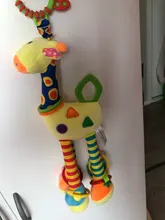 Nueva llegada suave jirafa Handbells sonajeros de bebé desarrollo manejar juguetes vendedores calientes con juguete mordedor para bebé