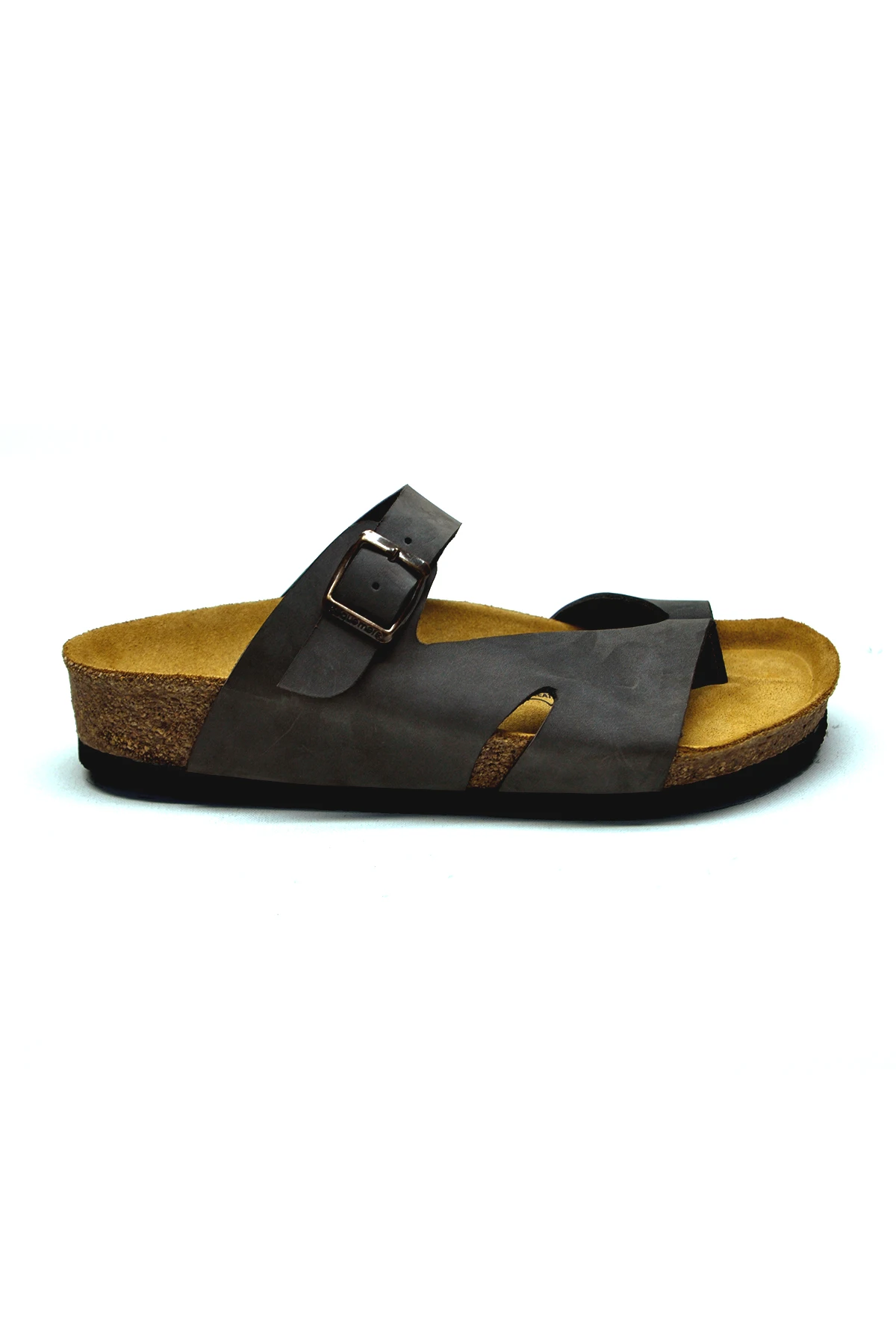 

LYSSA Stone Flip-Flops Anatomical Natural Cork Sole Real Leather Women Sandals