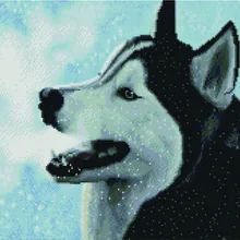 Алмазная мозаика APK 24077 Улыбка хаски 40*50 Эксклюзив