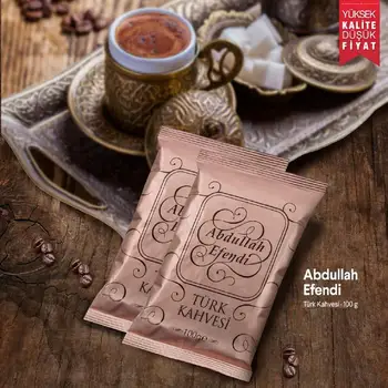 

Turkish Coffee Kurukahveci Abdullah Efendi 100gr/3.5 oz Medium Roast Fine Ground Delicious Pure Traditional Turkish Coffee