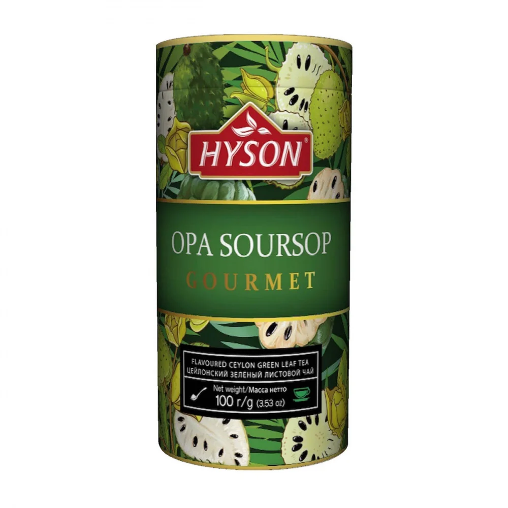 Чай Hyson "Зеленый OPA Soursop Gourmet" листовой с ароматом саусепа 100 г |