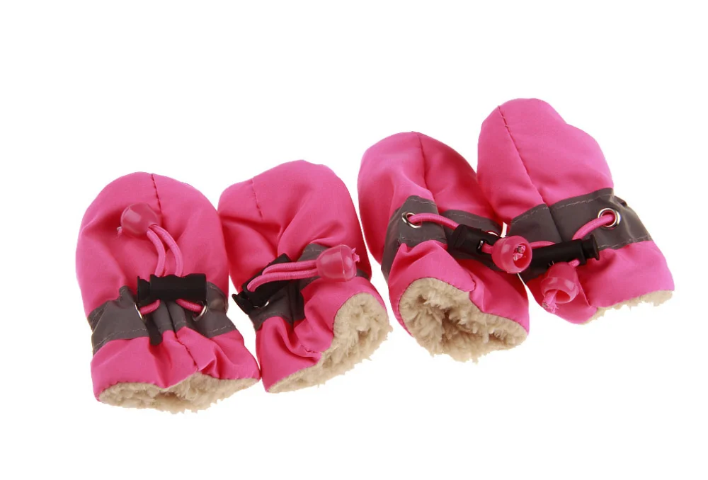 Plus cashmere pink Нескользящая обувь для домашних собак; кроссовки для щенков; дышащие ботиночки; уличные повседневные парусиновые кроссовки для Тедди; для маленьких и средних собак - Цвет: Plus cashmere pink