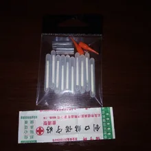 Varita luminosa para pesca, barra flotante fluorescente estilo luciérnaga para la noche que brilla en la oscuridad, 4,5x40 mm, 10 unidades/bolsa