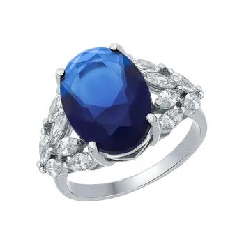 

Silver ring with zirconium, sieve and cubic zirconium sunlight sample 925