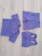 Mallas sin costuras para mujer, conjunto de Yoga, ropa deportiva para gimnasio, chándal para mujer, conjunto de entrenamiento, Top corto deportivo