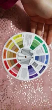 Pigmento de uñas para tatuaje profesional, rueda de 12 colores, tarjeta de papel, diseño de tres niveles, guía mixta, redondo, gira el círculo Central