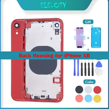 

OEM Back Cover Housing For iPhone XR Back Middle Frame Chassis With Glass Battery Cover with Side Buttons ''LOGO‘’ Free Gift