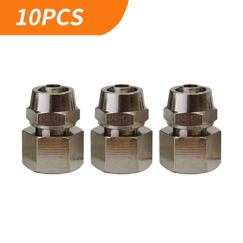 10PCS KL-PCF Coper 1/8" 1/4" 3/8" 1/2" BSP Female Pneumatic Fittings Push In Quick Connector Release Air Fitting OD 4 6 8 10MM